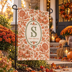 Personalized Thanksgiving Garden Flag with Family Monogram, Turkeys and Pumpkins ac982b12-86c6-4866-8924-b62122b80120-ghghghghghghgh-3-.webp