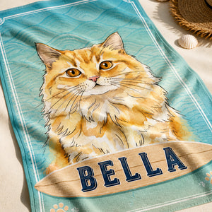 Custom Pet Portrait Beach Towel with Name - Personalized Beach Towel ac9ac542-67a7-424c-93da-9d6880f1e6cc.jpg