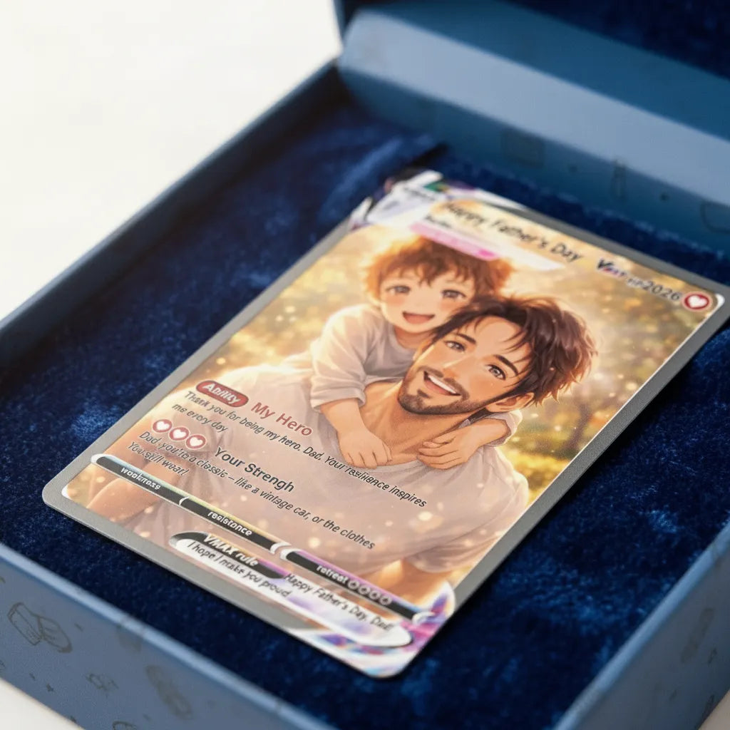My First Hero Daddy - Personalized Trading Card For Father's Day