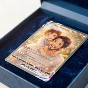 My First Hero Daddy - Personalized Trading Card For Father's Day
