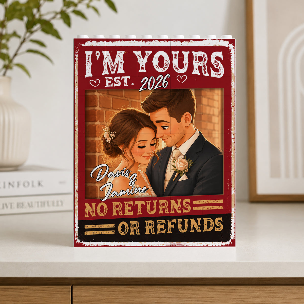 Custom Photo Caricature I'm Yours No Returns Or Refunds Couple - Personalized Building Brick Blocks acc23a9d-f00f-4605-b448-fbd859ec1040-mk3.jpg