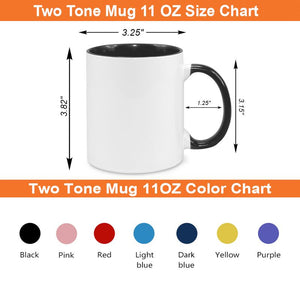 Custom Photo & Name Classic Car Accent Mug Personalized Funny Gift for Car guys