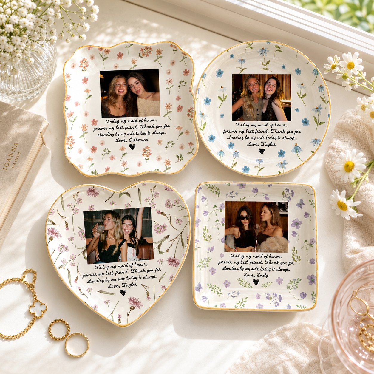 Personalized Photo Ring Dish: Bridesmaid Proposal Favors, Gift from Bride, Besties Sister Wedding Gift, MOH Trinket Tray, Bridal Party Gift ace06dab-6d9e-464e-9d45-c7302a5dbca8-banner-1.png