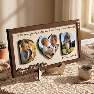 Personalized Dad Photo Sign, Custom Picture Plaque, Father s Day Gift, Birthday Gift, Home Decor