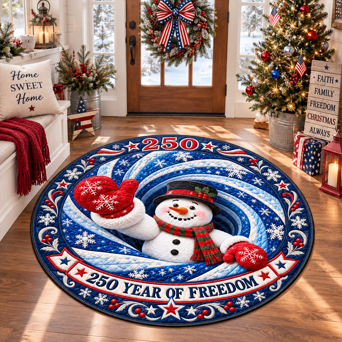 Welcome To Our Cozy Home 3D Illusion Quilted Rug - Personalized Quilted Mat acf7a256-51ec-4c43-8faa-9b3c6078c61c-3-4-.jpg