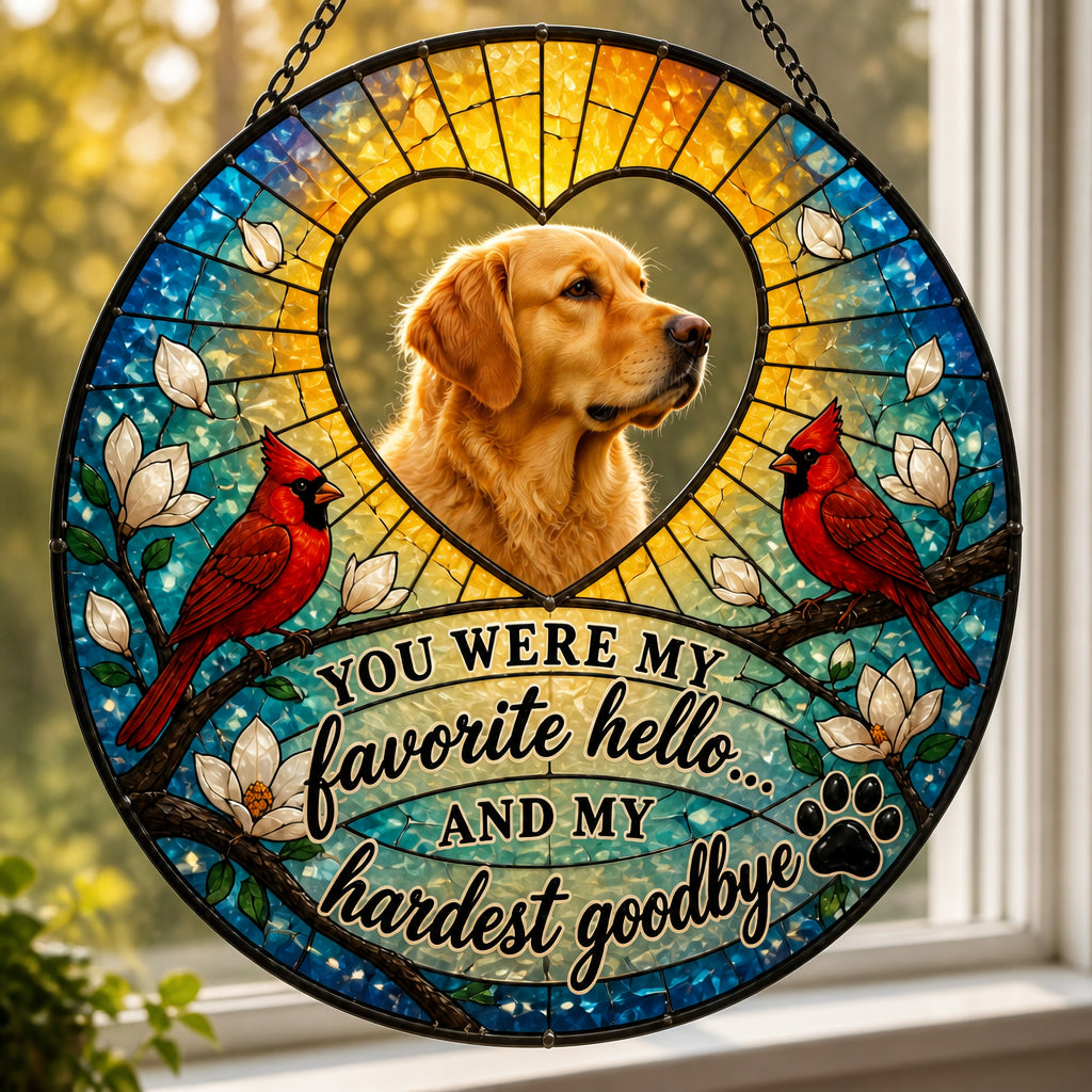 Cardinal Memorial Photo Suncatcher - Favorite Hello Hardest Goodbye - Personalized Suncatcher Stained Glass ad1e15c2-1bbc-4fb2-a799-47cec6ffea3e.jpg
