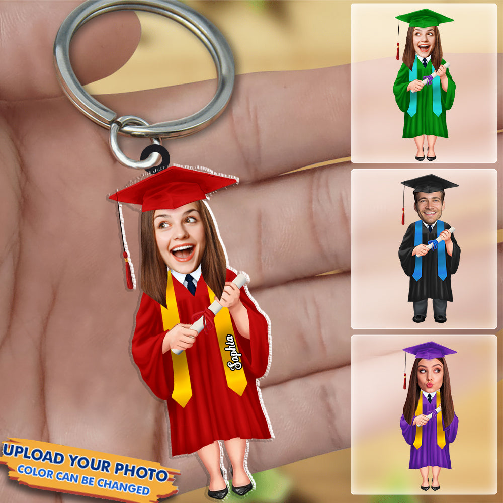 Personalized Photo Graduation Senior 2025 Keychain - Graduation Gift