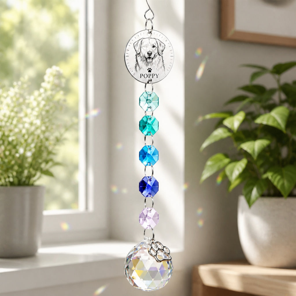 Custom Pet Portrait Rainbow Suncatcher with Name - Personalized 1 Layered Suncatcher with Charm ad2d316b-7f53-4ccb-8261-12c45936eb4f.jpg