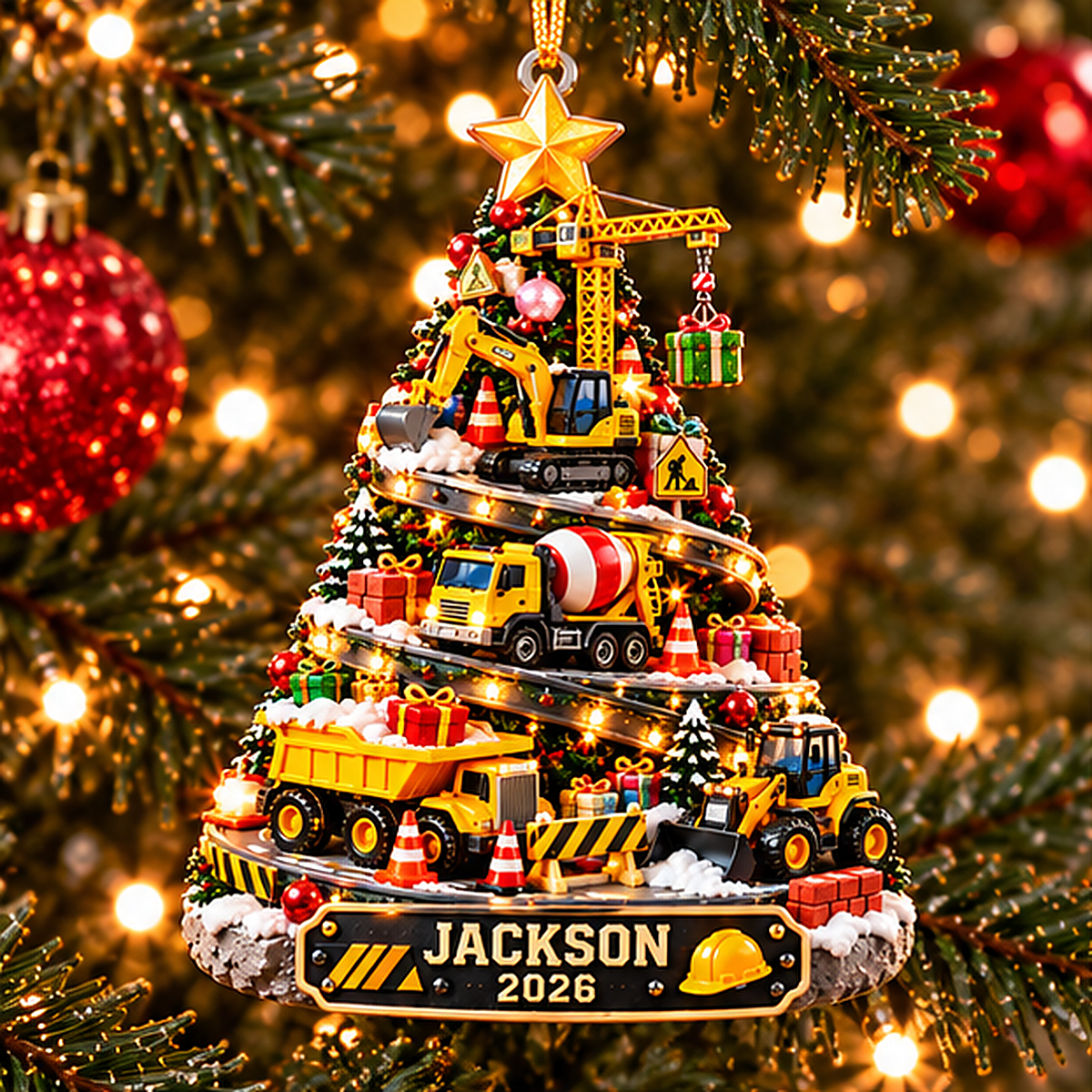 Personalized Construction Christmas 3D Tree Ornament 2026 – Excavator, Dump Truck & Crane Ornament, Custom Name Gift for Boys ad307d27-1f7b-459c-8bdf-646723e751de-Jackson_Construction_Tree_01_1200x1200.png