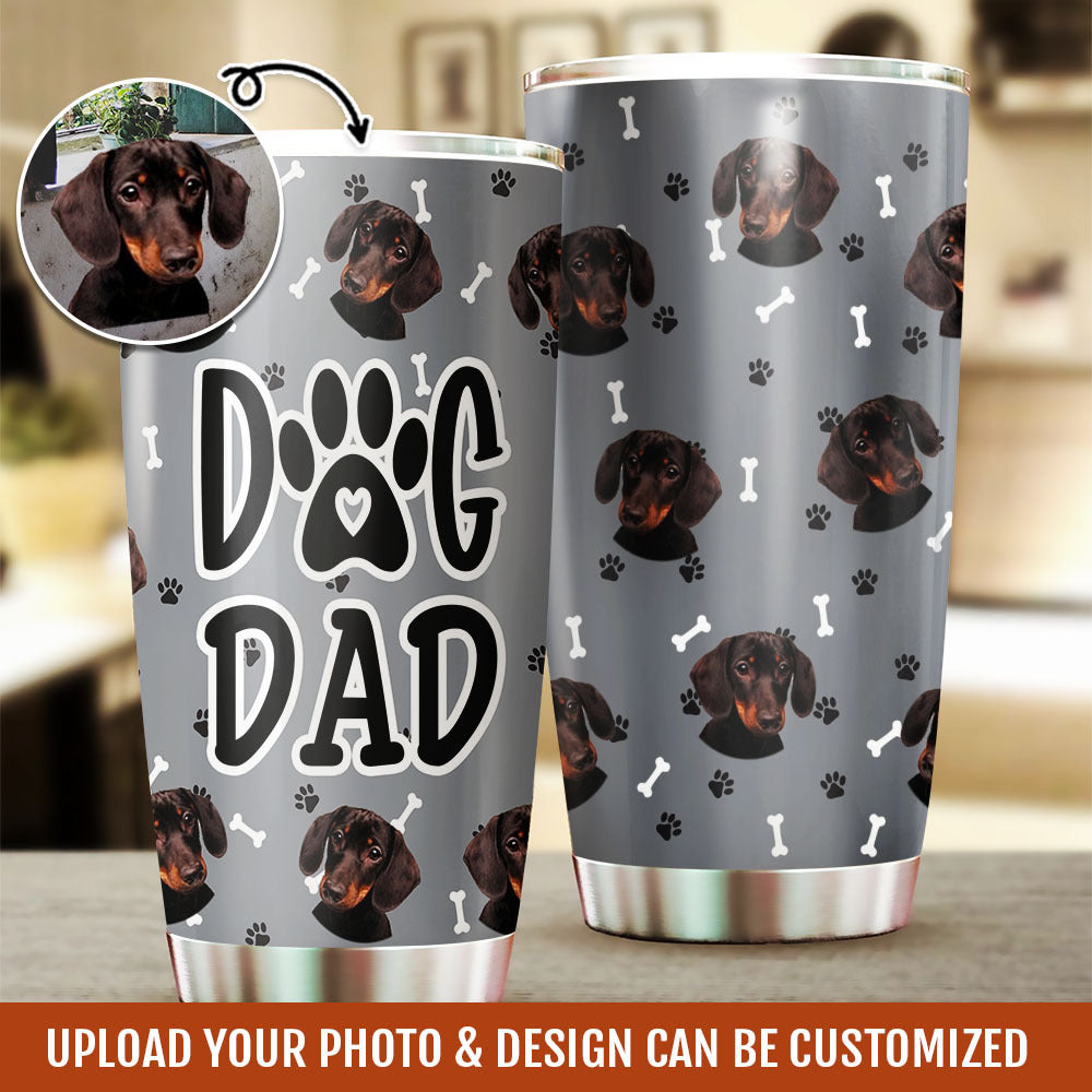 Dog Mom With Dog Photo Tumbler, Best Gift for Dog Lovers