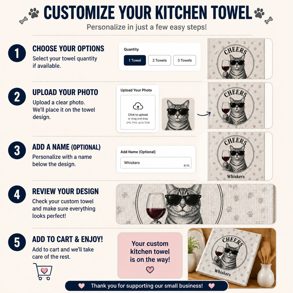 Custom Pet Cheers Wine Kitchen Towel - Personalized Kitchen Towel ad443d3f-8e23-4c58-bd5d-6c23fd1d6d7a.jpg