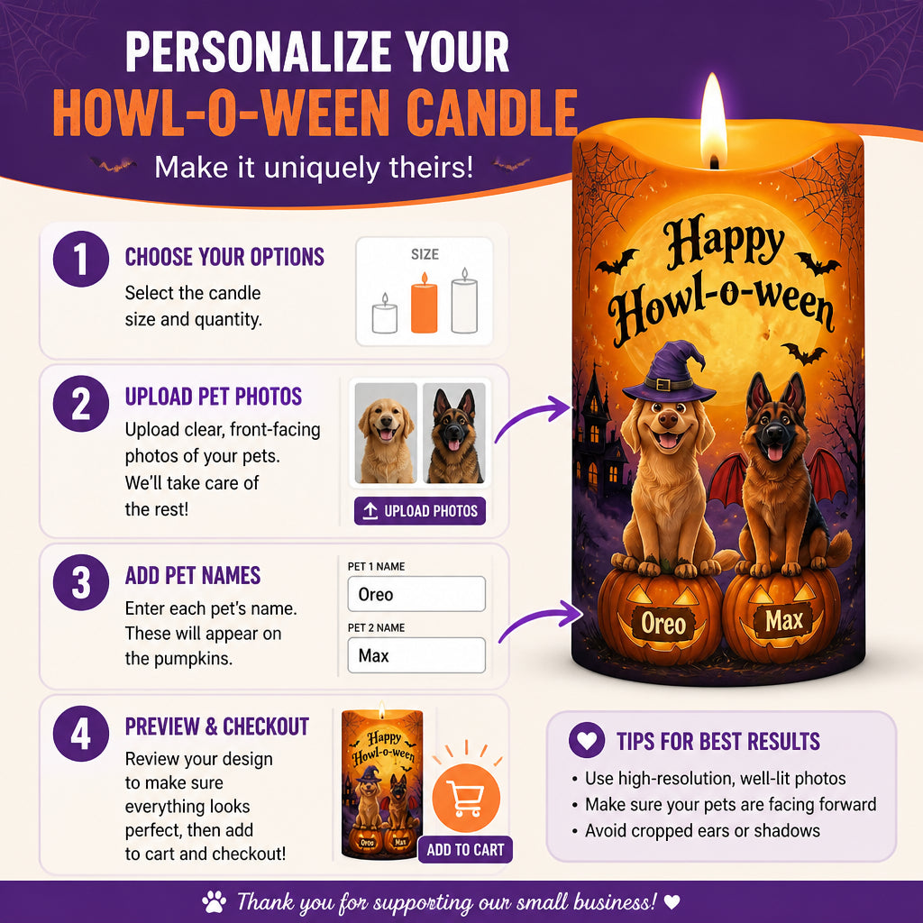Happy Howl‑o‑ween Personalized Dog Candle - Personalized Candle ad5c0869-5eeb-4415-8c4c-0ecfe46e76fe.jpg