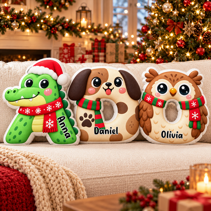 Christmas Animals Letter Custom Shaped Pillow - Personalized Gifts for Kids ad8437ad-76d1-4959-a130-317cfd6ea532-1-2-.png