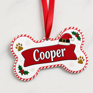 Personalized Dog Bone Christmas Ornament – Santa Hat & Paw Prints - Personalized Shape Ornament ad9b5f29-07ff-4964-8996-79e85bf0d062.jpg