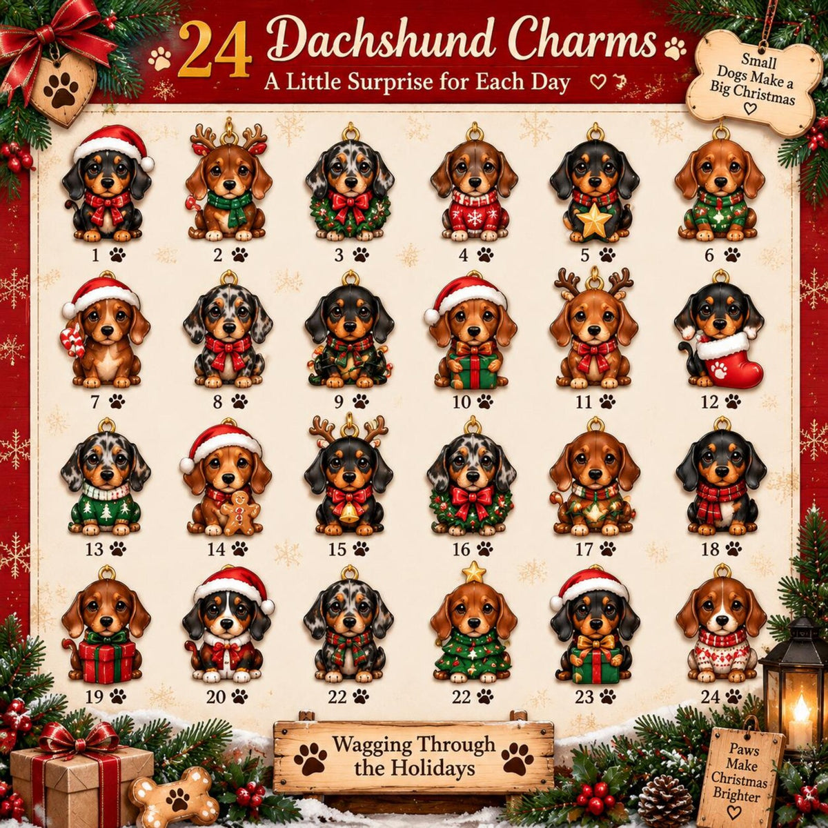 Dachshund Advent Calendar, Christmas Countdown Box, 24 Mini Dog Charms, Family Holiday Keepsake, Sausage Dog Lover Gift 2026 adb5102b-7ed3-4a71-b48e-e3711e7c0cfb-il_1588xN.8546156710_icm7.jpg