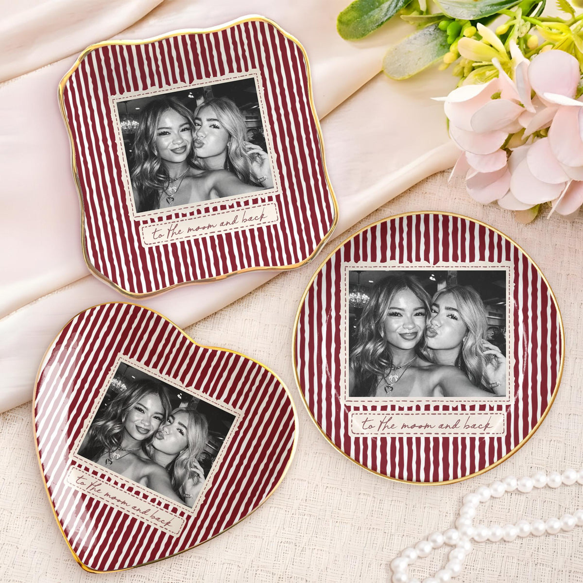 Custom Bestie Photo Jewelry Dish: Ceramic Trinket Tray for Best Friend, Bestie Striped Ring Dish, Birthday Gifts For Bestie addb6e06-55be-412c-afb9-bf629043943a-7.jpg