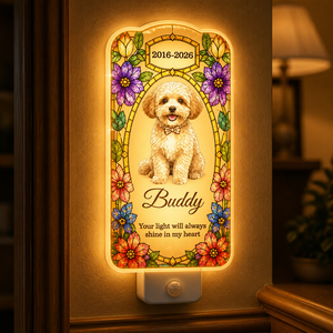 Stained‑Glass Pet Memorial Night Light – Custom Portrait, Name & Years - Personalized Acrylic Night Light ade1b7e5-d9f0-43db-8d6d-83f259d3115e.png