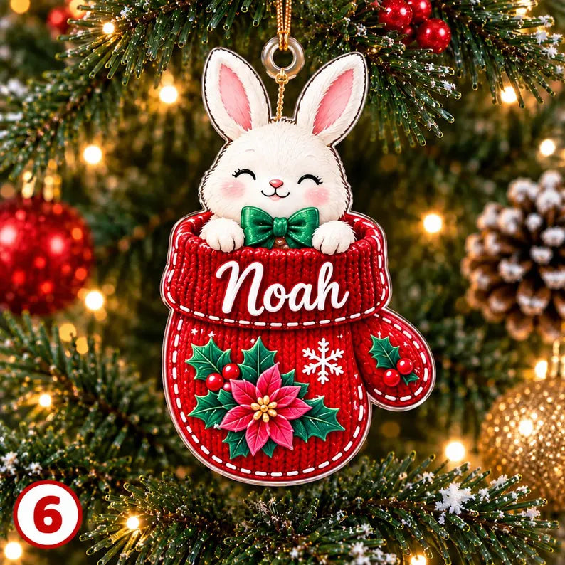 Personalized Christmas Ornament 2026, Custom Name Mitten Ornament, Cute Animal Christmas Tree Decor, Kids Holiday Keepsake Gift Christmas ae0786b2-8aa2-441c-936d-0e08d9bcbfe7-tyhnjrAWhnjm-2-.webp