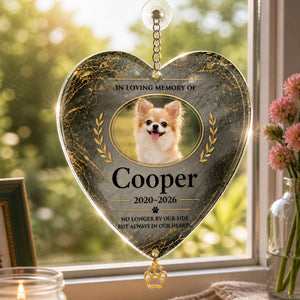 Pet Memorial Heart Stone – Photo, Name & Years (Granite Laurel) - Personalized 1 Layered Suncatcher with Charm ae0d1631-b192-4f65-aaf6-6a7adb6e727b.jpg
