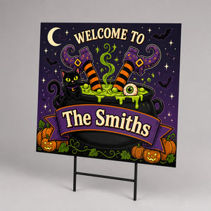 Halloween Cauldron Welcome Yard Sign – Custom Family Name - Personalized Yard Sign ae0d274b-140a-46f2-82c3-a6559ed29cad.jpg