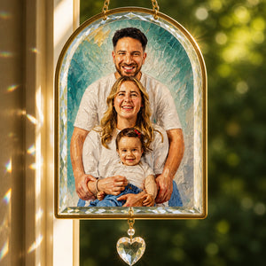 Custom Impasto Oil Portrait Canvas From Your Photo - Personalized 1 Layered Suncatcher with Charm ae2376bc-7628-4dee-b846-ee0a3748e80d.jpg