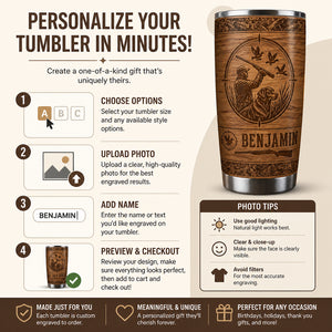 Personalized Duck Hunter Woodgrain Tumbler - Name - Personalized Tumbler ae249706-1f4d-4e64-90f6-8f8a24462aef.jpg