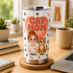 Custom Cat Mom Tumbler – Illustrated You & Your Cat - Personalized Tumbler ae2e0d09-4909-43cd-9536-f65d6d49bfb1.jpg