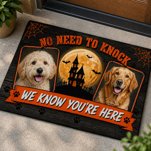 Halloween Pet Photo Doormat - No Need To Knock - Personalized Doormat ae48acd8-b218-4c55-b58b-9b7b1e989487.jpg