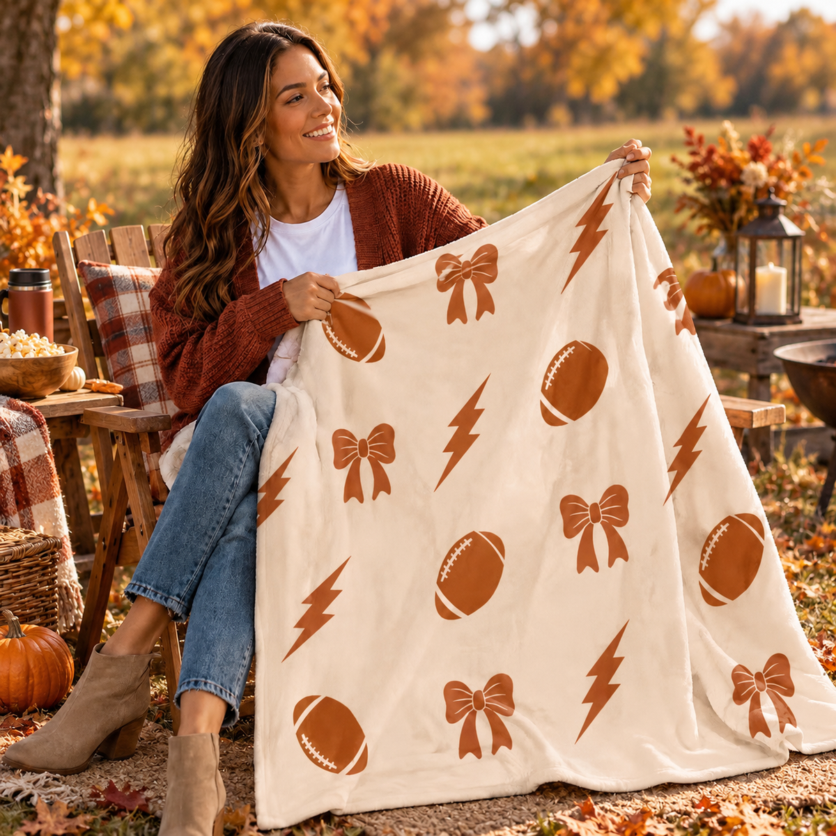 Football Blanket, Game Day Flannel Throw, Coquette Bow Football Blanket, Sports Fan Gift, Football Mom Gift, Cozy Stadium Throw ae4f0490-4f74-4e9e-8408-04276115adb5-7019e0f4-ca69-4dcc-9a5d-bcdb8aa73deb.png
