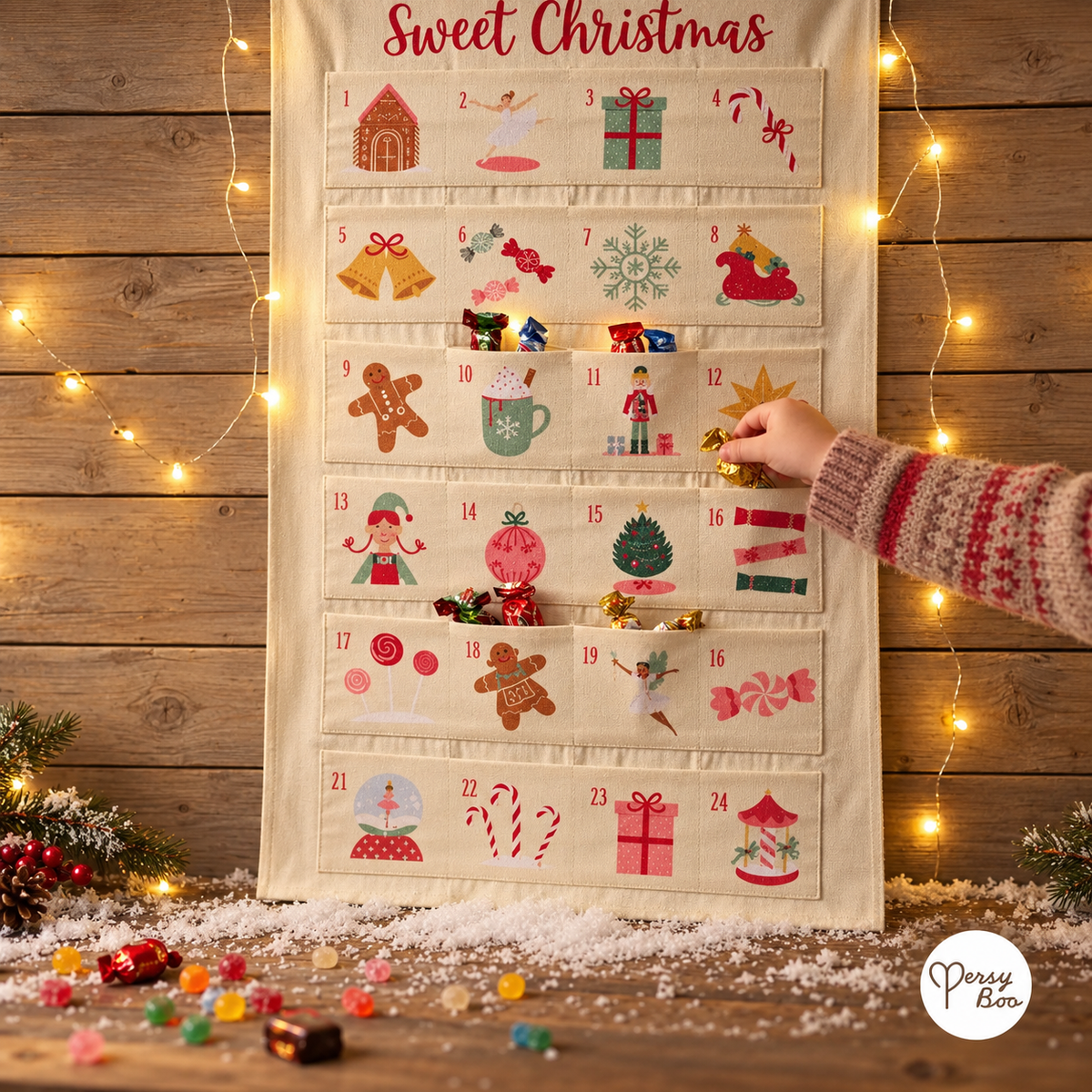 Personalised Fabric Advent Calendar - Sweet Treats Design - 24 Pocket Reusable Christmas Countdown Wall Hanging 2026 - Gift For Kid ae594ac7-2fb3-4e56-9dab-b51145729c91-L-ch-Gi-ng-Sinh-b-n-b-n-g-3.png