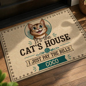 It's The Cat's House Doormat – Custom Pet Name - Personalized Doormat ae5f0a35-ec75-46f9-be4c-fbce0ec74848.jpg