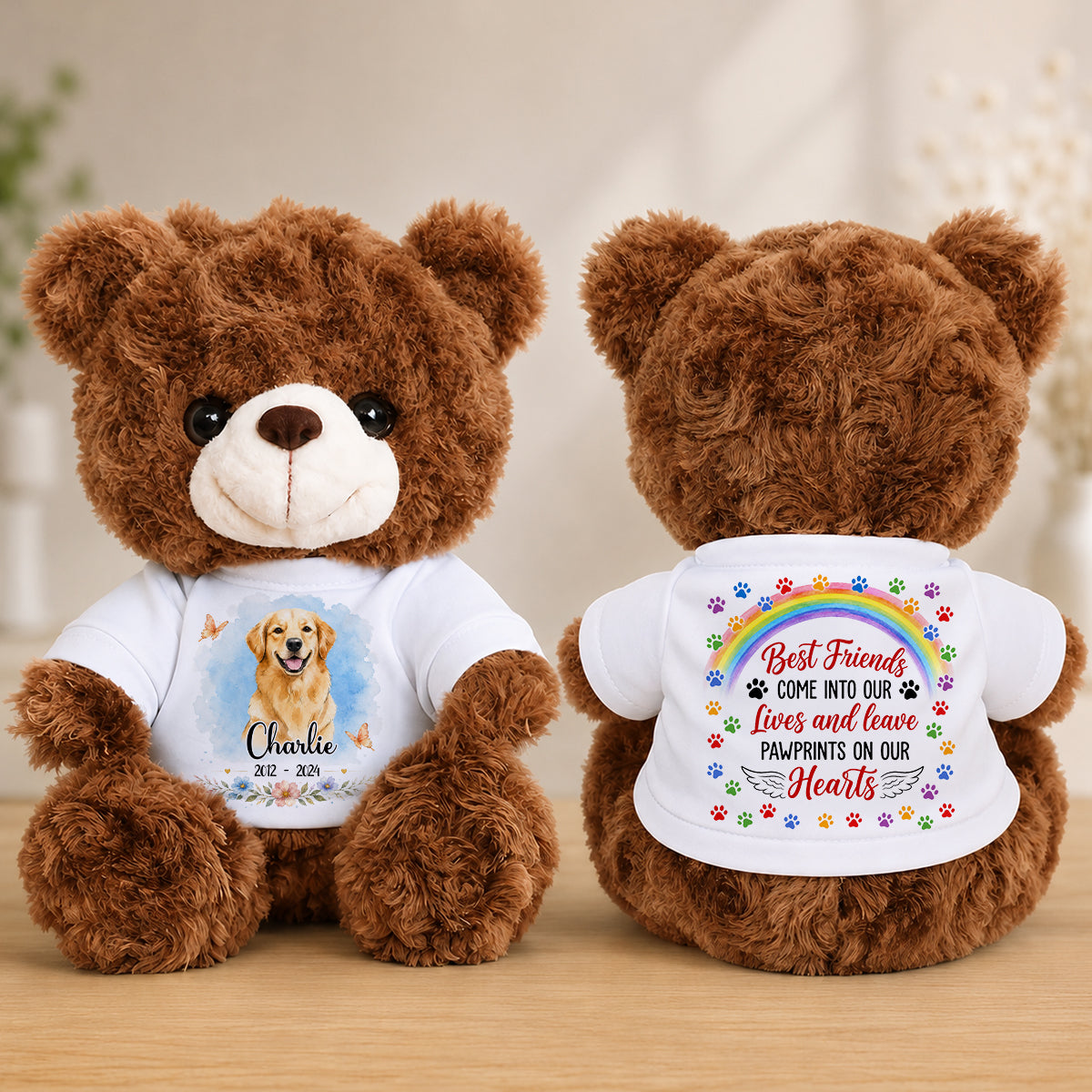 Come Into Our Lives And Leave Pawprints Pet Loss - Memorial Personalized Teddy Bear ae6d3485-4040-4093-8e9a-004a9a5b26a8-mk1-3-.jpg