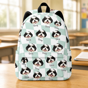 Custom Pet Photo + Name Backpack — Paw-Print Badge Pattern - Personalized Personalized Backpack ae703574-2046-497d-b361-19dffdd8eaa7.png