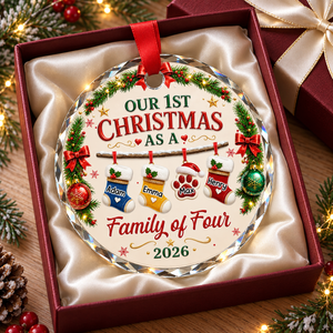 Our 1st Christmas As A Family - Personalized Crystal Ornament - Christmas Gift For Family ae8031ec-e254-47c6-950e-fa94c5821507-4.png