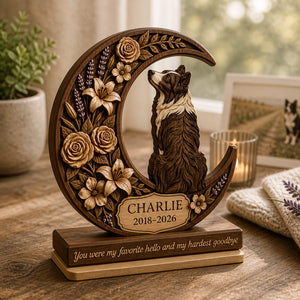 Starry Laurel Pet Memorial Wooden Stand — Name & Years - Personalized Wooden custom shape Standing 2 layer (5mm) ae8b9c82-3138-4744-827f-7cf0323c4514.jpg