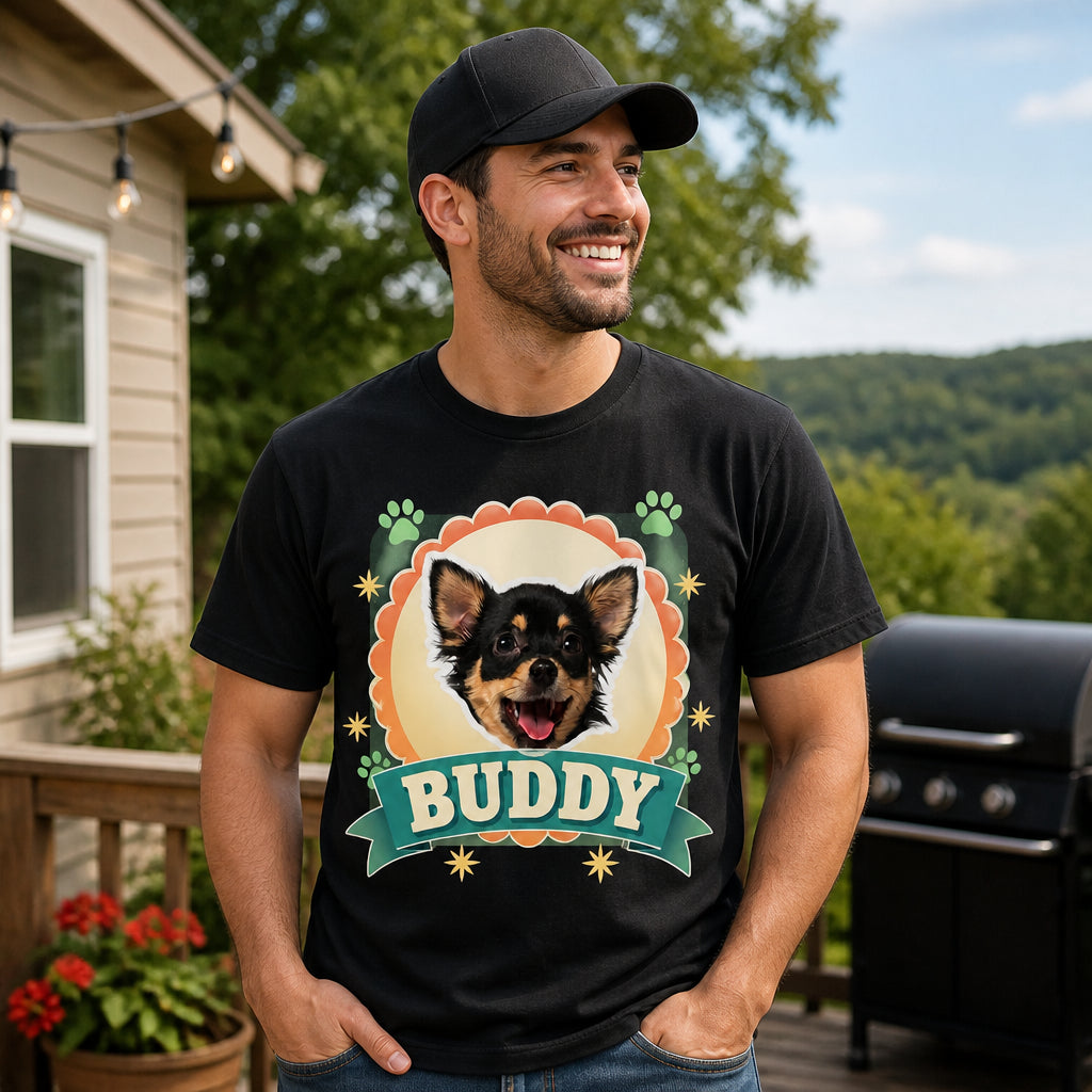 Retro Scallop Custom Pet Photo Name Tee - Personalized T-shirt ae920918-289c-4ebe-b7f3-0efab45708b5.jpg