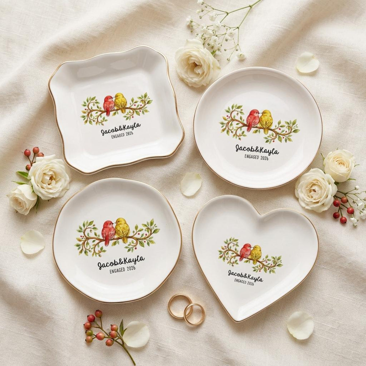 Love Birds Couple Personalized Ring Dish,Custom Wedding Gift, Engagement Gift,Anniversary Gift for Couples,Name Date Sign aeb085a0-032f-4d8c-adbf-04dacb31c628-3.jpg