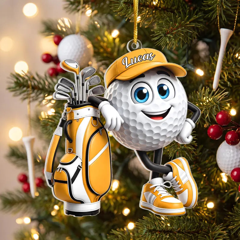 Golf Is My Happy Place - Personalized Golf Ornament, Custom Name Golf Lover Christmas Gift, 2D Flat Acrylic Xmas Tree Decor,Fun Holiday aeb9e21f-826b-470a-9468-9f8bf3decd8e-fdthuyrt-1-.webp