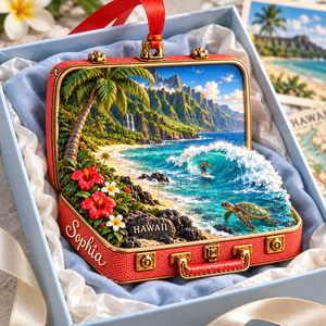 Personalized Hawaii 3D Suitcase Christmas Ornament – Tropical Travel Souvenir & Gift for Beach Lovers aeda1fb2-6c81-4e5c-a1db-9b48e43dd81a-Coral-Hawaii-Suitcase-Ornament-Gift-3.png