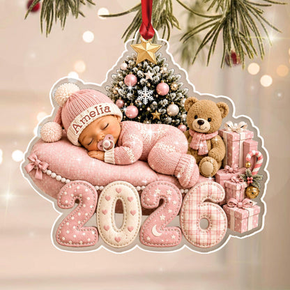 Baby Sleep First Christmas Acrylic 2D Flat Ornament, Custom Newborn Name Keepsake aee463ce-bb52-4a53-bc49-99d3574fc9d9-6.jpg