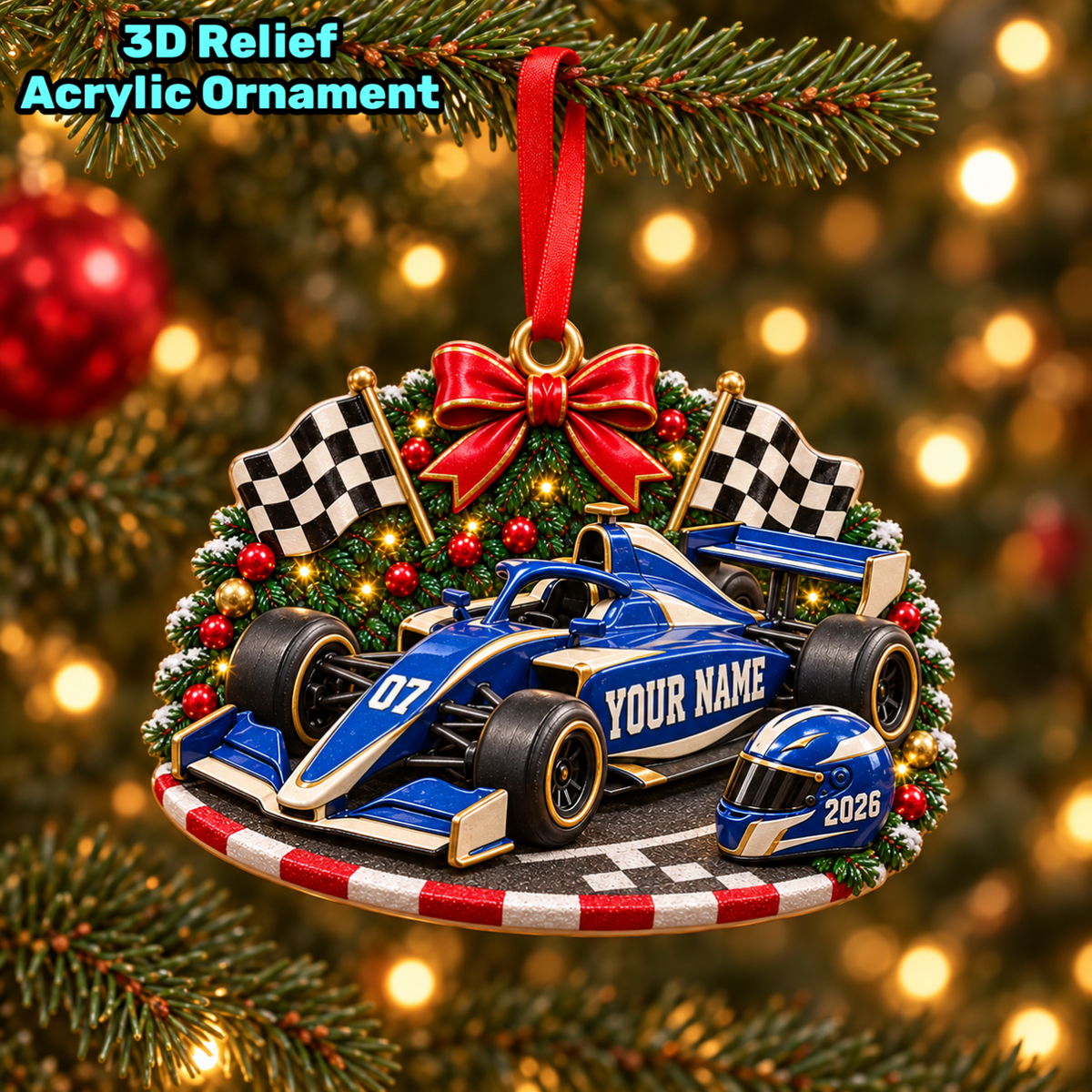 Personalized Race Car Christmas Ornament – 3D Relief Acrylic Gift for Racing Fans af0b8f48-a15f-4e4d-919f-2bf92492da96-mockup-annotated-1790742486270.png