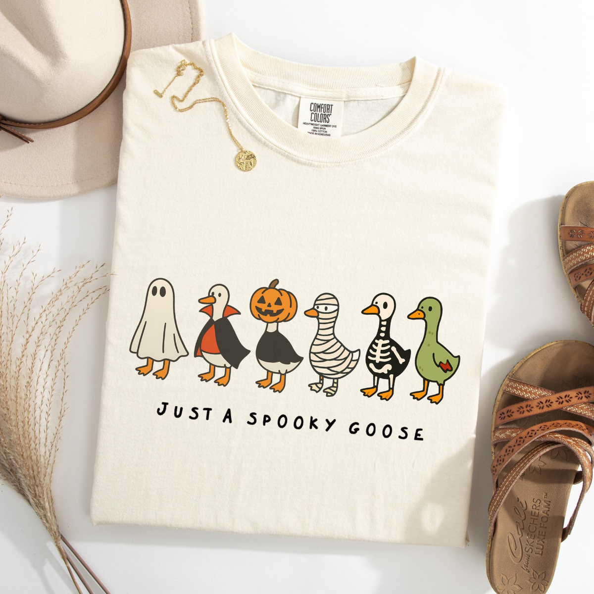 Comfort Colors Halloween Funny Goose Shirt, Just a Spooky Goose Shirt, Halloween Shirt, Skeleton Goose Tee, Spooky Season Shirt, Spooky Tee af0d6a69-940b-4e73-be6a-f97da536b6f2-4.png