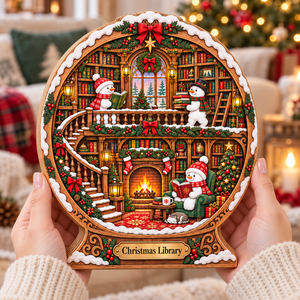Snowman Library Snow Globe Wooden Block, Cozy Winter Christmas Decor, Book Lover Shelf Sign, Reading Lover Gift, Bookish Christmas Gift af11fc14-ed15-44a7-a178-7fa038e1379d-213eca15-a5c5-4a1e-a20f-3cda345b4528.png