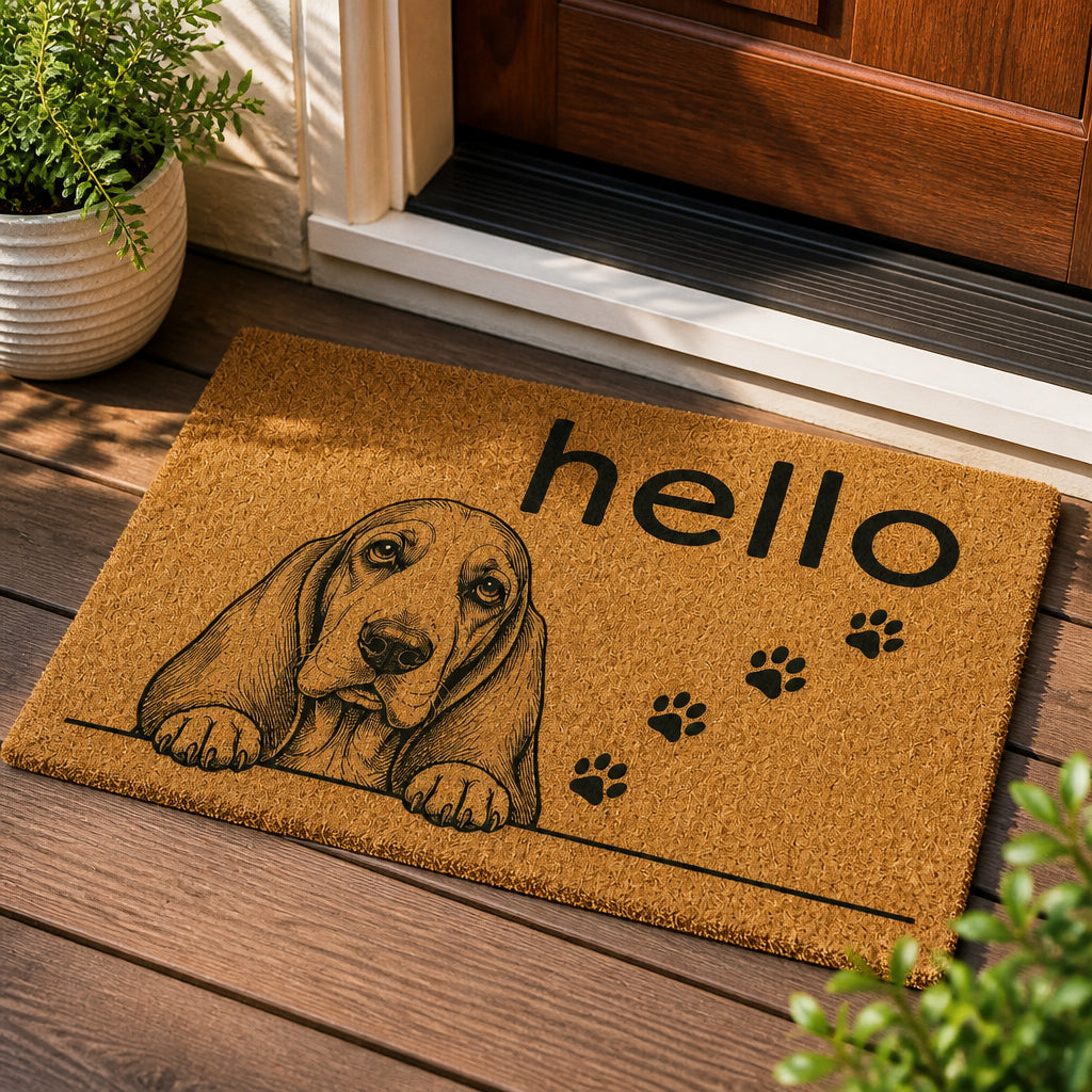 Hello Dog Sketch Doormat - Doormat af12b4a7-e4a9-436f-9b31-4c9c0d1a7ca1.jpg