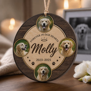 Forever In Our Hearts Pet Memorial Photo Ornament - Personalized 3-Layered Wood Ornament af26dd4a-ca20-46c9-87df-64a575a948eb.jpg