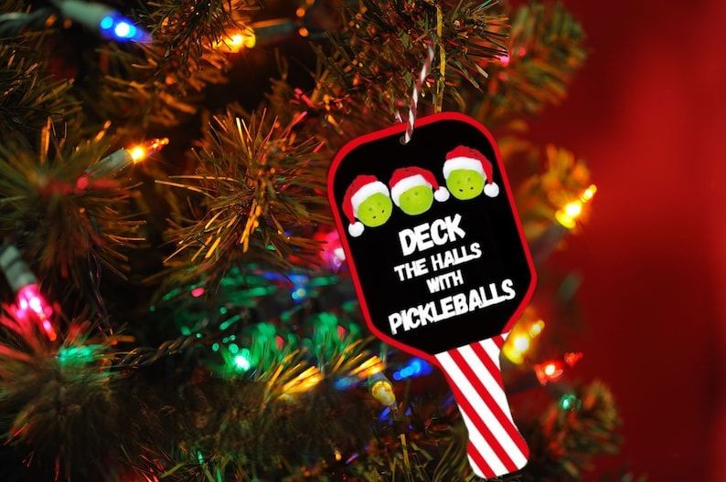 Pickleball Holiday Ornament