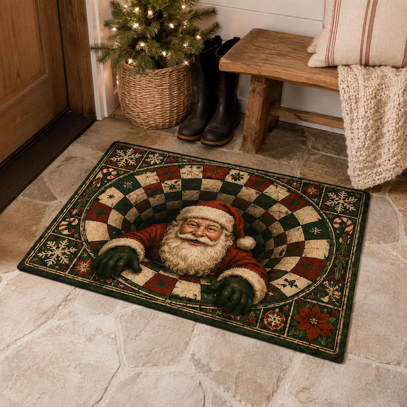 Santa Claus Christmas Doormat, 3D Illusion Floor Mat, Funny Santa Gift, Festive Holiday Home Decor af39f218-da9b-4652-8587-ccbbd2d5b21b-dhkloop-4-.jpg