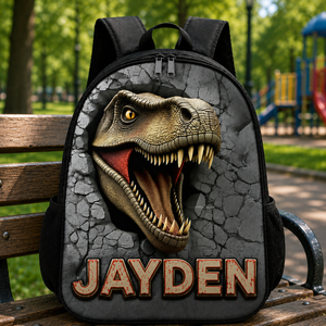 Personalized Dinosaur Backpack: Custom Kids School Bag Birthday Gift For Boys, School Bag For Children Toddler