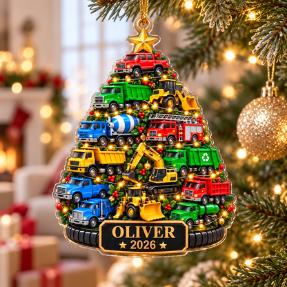 Christmas Truck Parade - Custom 2D Flat Vehicle Christmas Tree Ornament 2026, Acrylic Holiday Decoration for Boys and Kids, Car Lover Gift af510ff1-2349-4c20-8bb8-8f07798f0061-c3b9102a-04bb-473b-bb76-417f4c596112.png