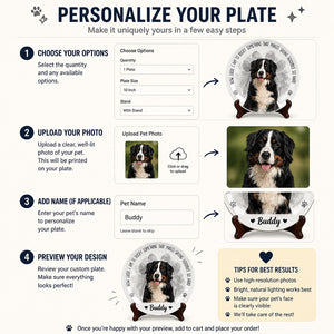 Pet Memorial Photo Plate – "How Lucky I Am" - Personalized Personalized Ceramic Plate af528df0-6d8e-47e0-9395-8d67567648f4.jpg